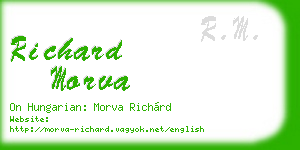 richard morva business card